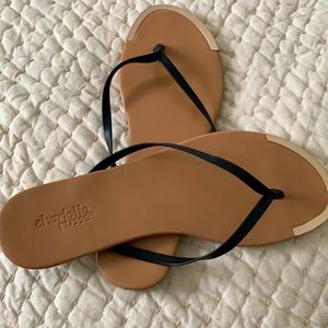 Charlotte Russe Leather Flip Flops